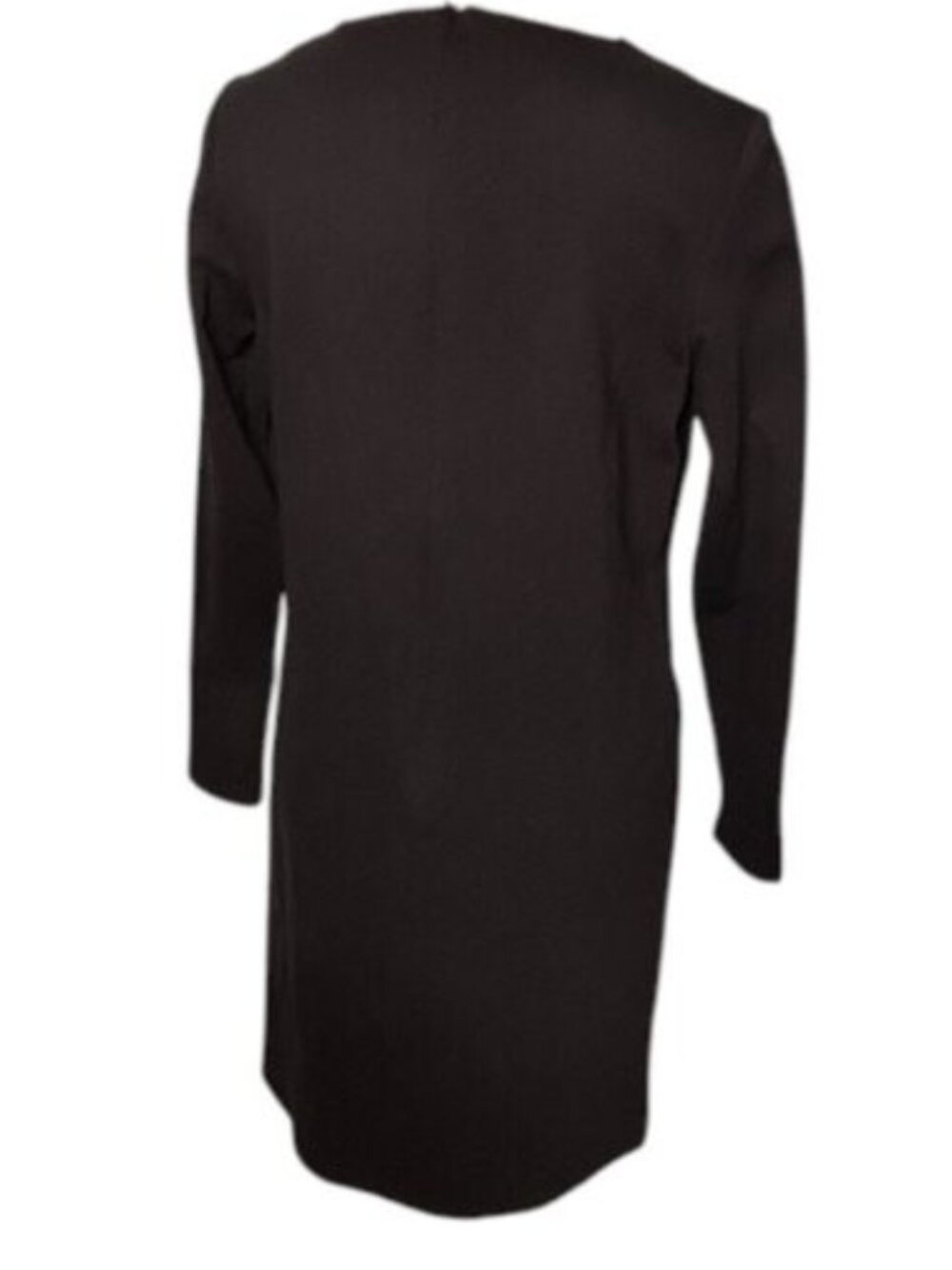 Scapa Lauren Pierre Black Tan Colorblock Bodycon Sheath Dress Long Sleeve Size M - Picture 4 of 7
